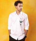 Plain white cotton men shirt