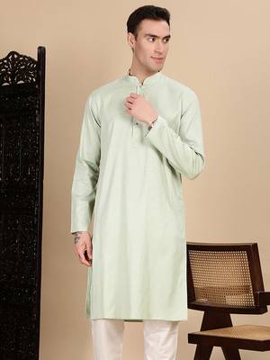 Pista cotton textured kurta for mens 1