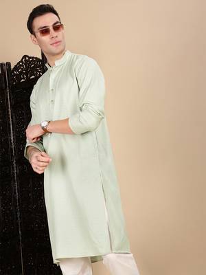 Pista cotton textured kurta for mens 2