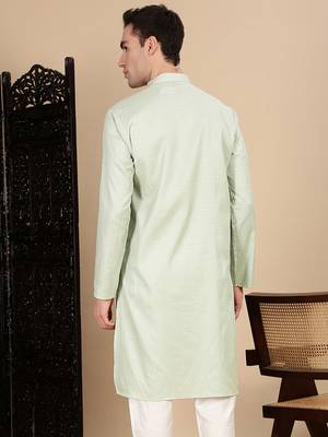 Pista cotton textured kurta for mens 4