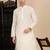 Off white cotton solid kurta for mens