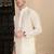 Off white cotton solid kurta for mens