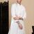 White cotton solid kurta for mens