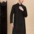 Black cotton chikankari kurta for mens