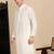 Off white cotton chikankari kurta for mens