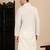 Off white cotton chikankari kurta for mens