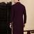 Purple cotton chikankari kurta for mens