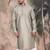 Pista silk blend sequins kurta for mens