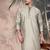 Pista silk blend sequins kurta for mens