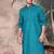 Firozi cotton textured kurta for mens