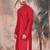 Red cotton textured kurta for mens