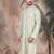 Green cotton textured kurta for mens