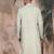 Green cotton textured kurta for mens