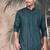 Firozi cotton textured kurta for mens
