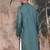 Grey cotton textured kurta for mens