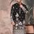 Black silk blend zari kurta for mens