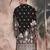 Black silk blend zari kurta for mens