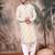 Deep beige cotton sequins kurta for mens