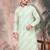 Light green cotton sequins kurta for mens