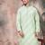 Light green cotton sequins kurta for mens