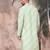 Light green cotton sequins kurta for mens