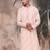 Light pink cotton sequins kurta for mens