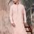Light pink cotton sequins kurta for mens