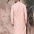 Light pink cotton sequins kurta for mens