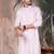 Voilet cotton printed kurta for mens