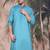 Sea green cotton textured kurta for mens