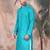 Ses green cotton textured kurta for mens