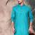 Ses green cotton textured kurta for mens