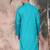 Ses green cotton textured kurta for mens