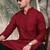 Maroon cotton textured kurta for mens