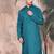 Firozi cotton textured kurta for mens