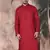 Maroon cotton textured kurta for mens