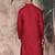Maroon cotton textured kurta for mens