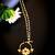 Floral kundan nath with pearl drop & beaded chain