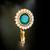 Classic round nath with emerald center and cz border