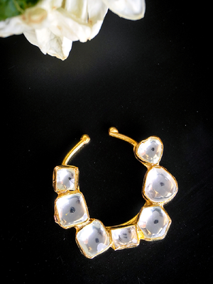 Elegant polki kundan nath 1