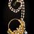 Majestic kundan pearl drop nath