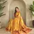 Yellow paithani design saree with contrast weaving pallu and blouse