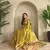 Lemon yellow paithani design saree with contrast weaving pallu and blouse