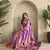Lavender paithani design saree with contrast weaving pallu and blouse