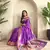Purple paithani design saree with contrast weaving pallu and blouse