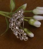 Traditional leaf shape gold plated nosepin(nathiya) for women