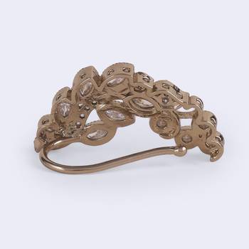 Traditional leaf shape gold plated nosepin(nathiya) for women 3