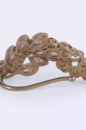 Traditional leaf shape gold plated nosepin(nathiya) for women