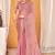 pink two tone silk blend saree