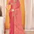 pink two tone silk blend saree